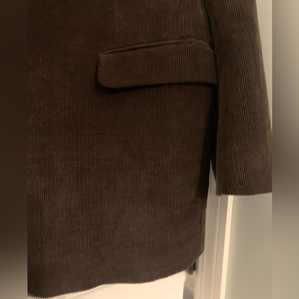 Chaps Classic Corduroy Brown Blazer 44L Minimalist Academia Office Sport Coat - Picture 6 of 14